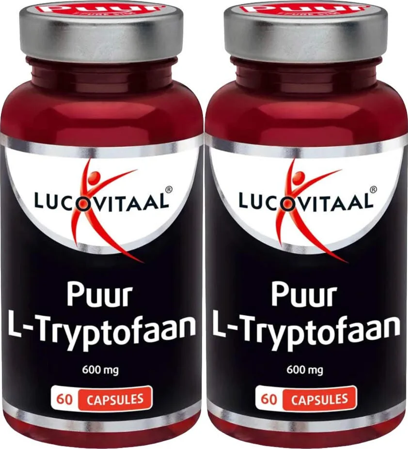 2x Lucovitaal L-Tryptofaan Puur 600mg 60 capsules