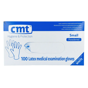 CMT Handschoenen Latex Gepoederd Naturel Small 100ST
