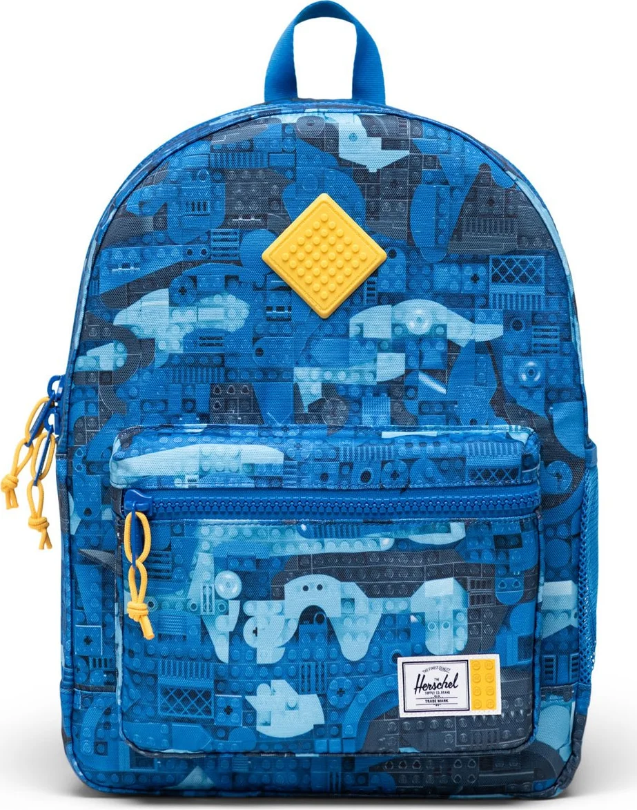 LEGO Herschel Heritage kinderrugzak - abstracte stenen - blauw