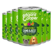 6x Edgard & Cooper Blik Vers Vlees Hondenvoer Lam - Rund 400 gr