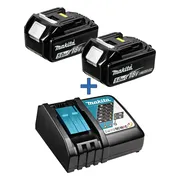 Makita Accu Starterset 18V DC18RC 2x BL1850B - DC18RCPT