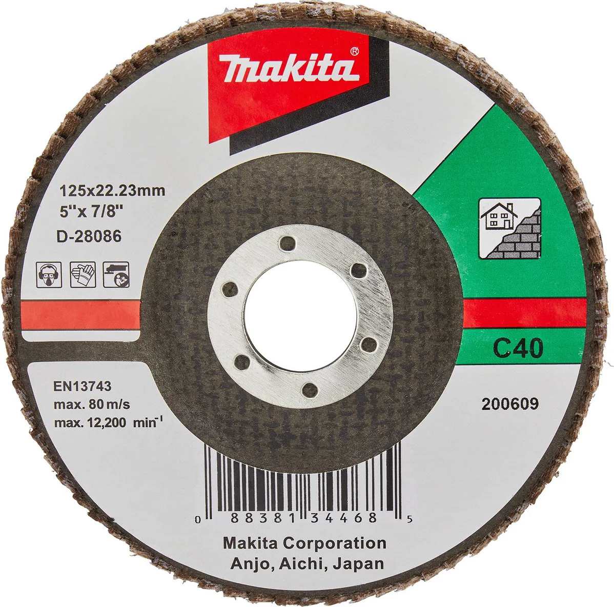 Makita D-28086 Lamellenschuurschijf C40 | 125 mm