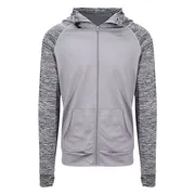 Sporthoodie heren 'Cool Contrast Zipped' met capuchon Grijs - M