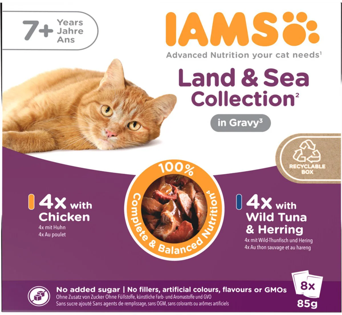 IAMS Delights Senior Land & Sea Gravy Multipack 8 x 85 gr