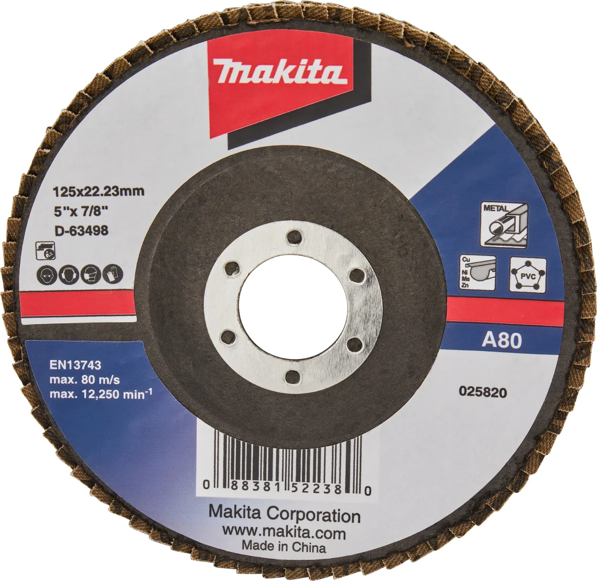 Makita D-63498 Lamellenschuurschijf A80 | 125 mm