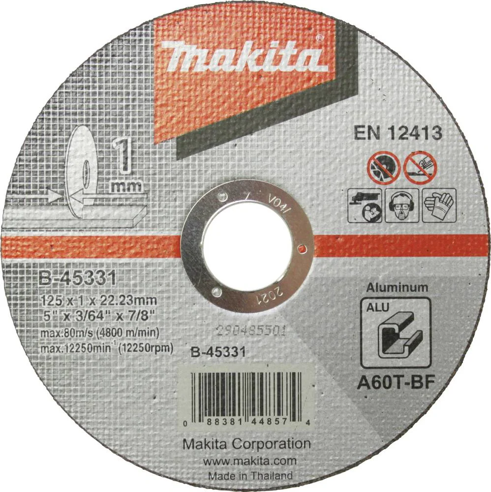 Makita B-45331 Doorslijpschijf 125x22,23x1,0mm aluminium