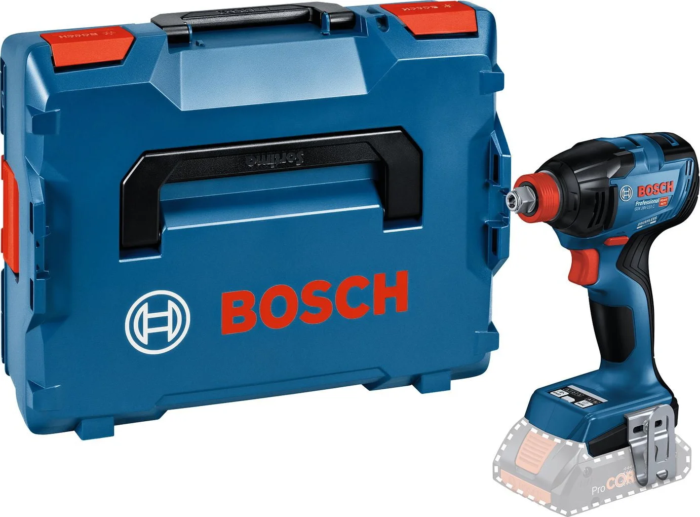 Bosch Professional GDX 18V-210 C Accu slagmoersleutel 2-in-1 210Nm 18V Basic Body in L-Boxx - 06019J0201