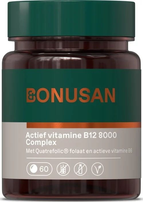 Bonusan Actief vitamine B12 8000 Complex Zuigtabletten 60ZTB