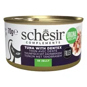 12x Schesir Complementary Kattenvoer Tonijn & Tandbrasem in Gelei 70 gr