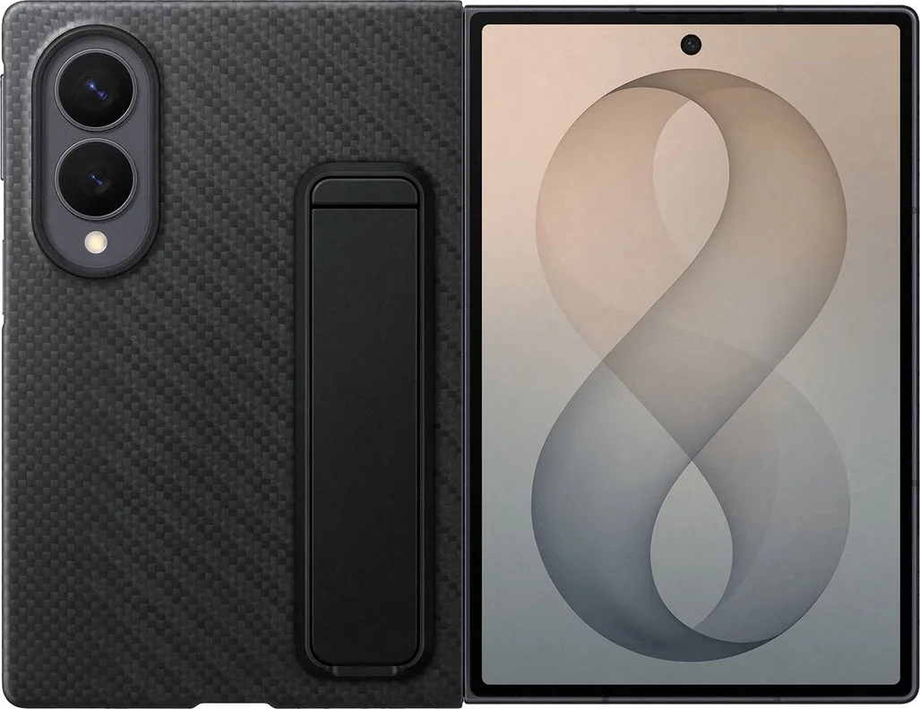 Samsung Galaxy Z Fold 8 Siliconen Back Cover met Magneet Zwart