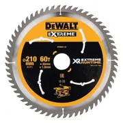 DeWALT Cirkelzaagblad voor Hout | Extreme Runtime | Ø 210mm Asgat 30mm 60T - DT99567-QZ