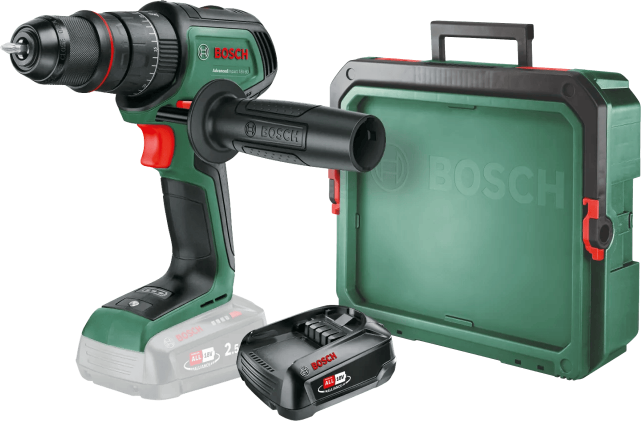 Bosch AdvancedImpact 18V-80 + 2.5 Ah accu (1x) + SystemBox S