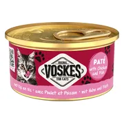 24x Voskes Kattenvoer Nat Paté Kip & Vis 85 gr
