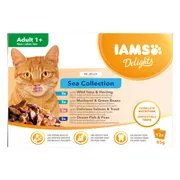 2x IAMS Delights Sea Collection in Saus 12 x 85 gr