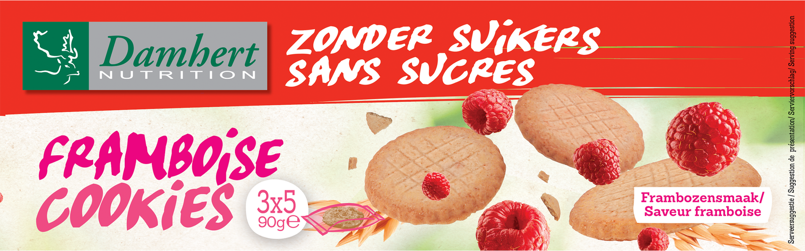 Damhert Framboise Cookies Suikervrij 90GR