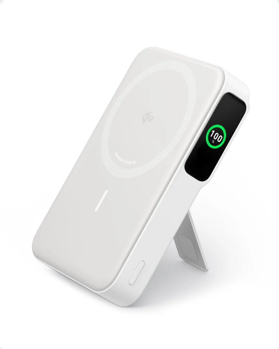 Anker Draadloze Powerbank met MagSafe en Qi2 Magneet 10.000 mAh met Snelladen Wit