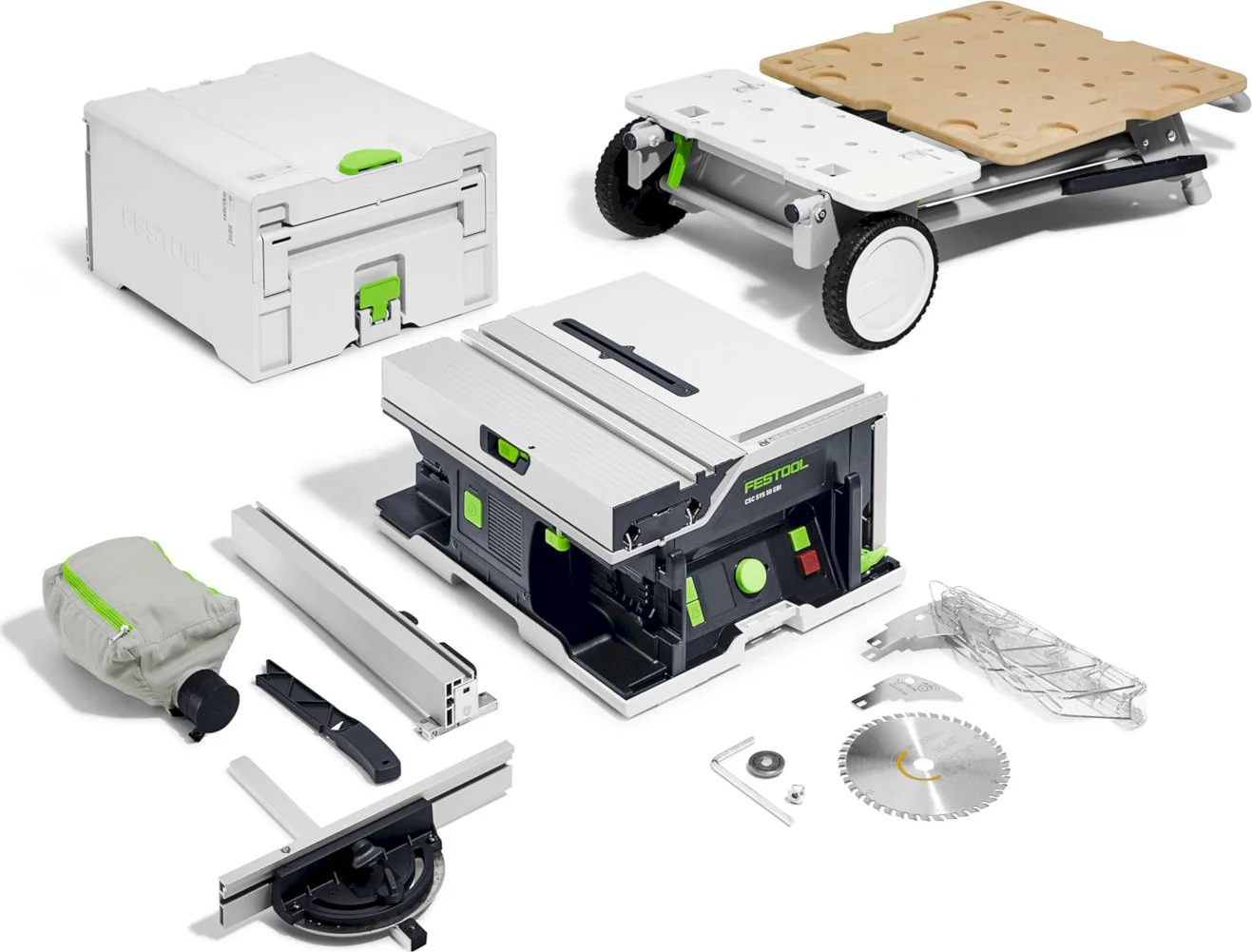 Festool CSC SYS 50 EBI-Basic-Set Accu Tafelcirkelzaag 2x18V Basic Body met Onderstel - 577371
