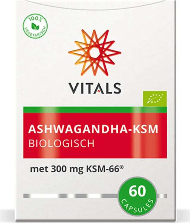 Vitals Ashwagandha-KSM Biologisch Capsules 60CP
