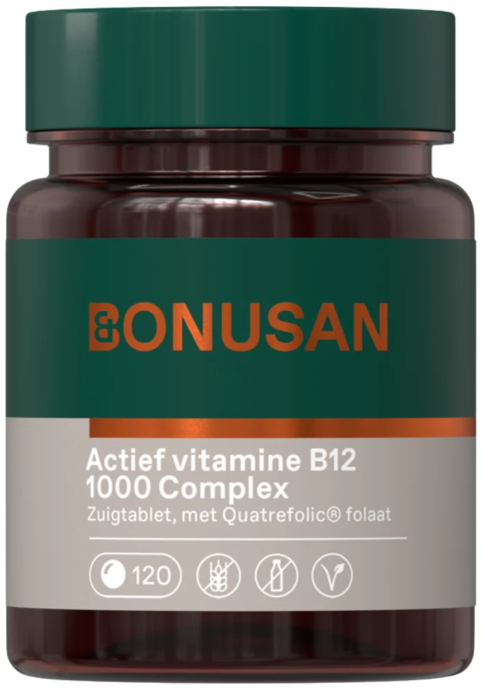 Bonusan Actief vitamine B12 1000 Complex Zuigtabletten 120ZTB