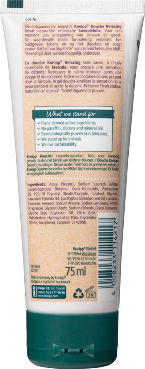 3x Kneipp Mini Douche Relaxing 75 ml