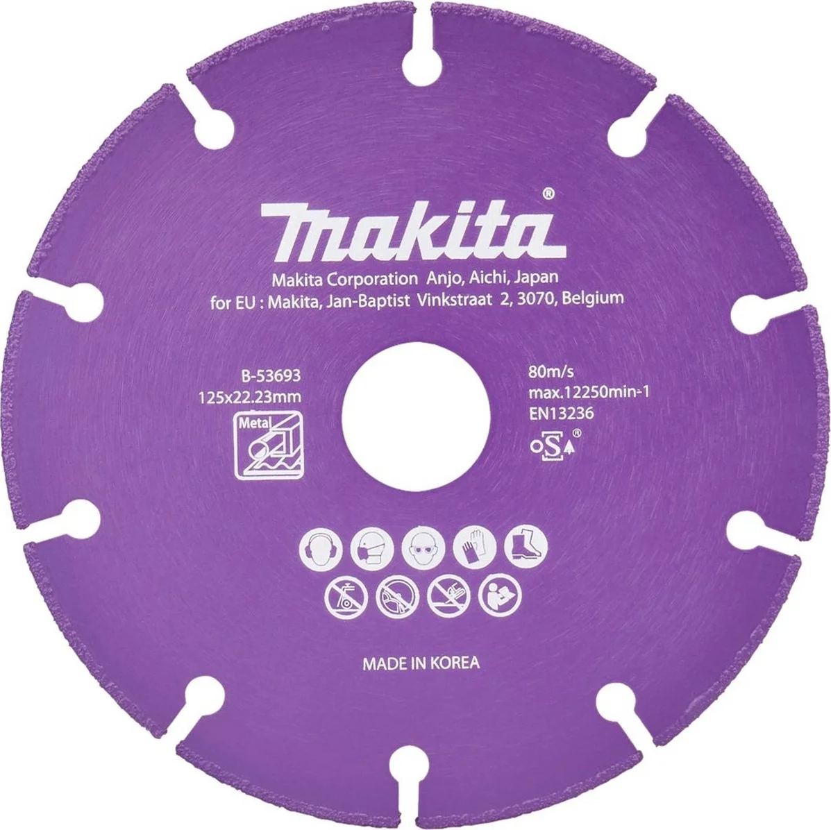 Makita B-53693 Diamantschijf staal | 125 x 22,23 x 1,3 mm