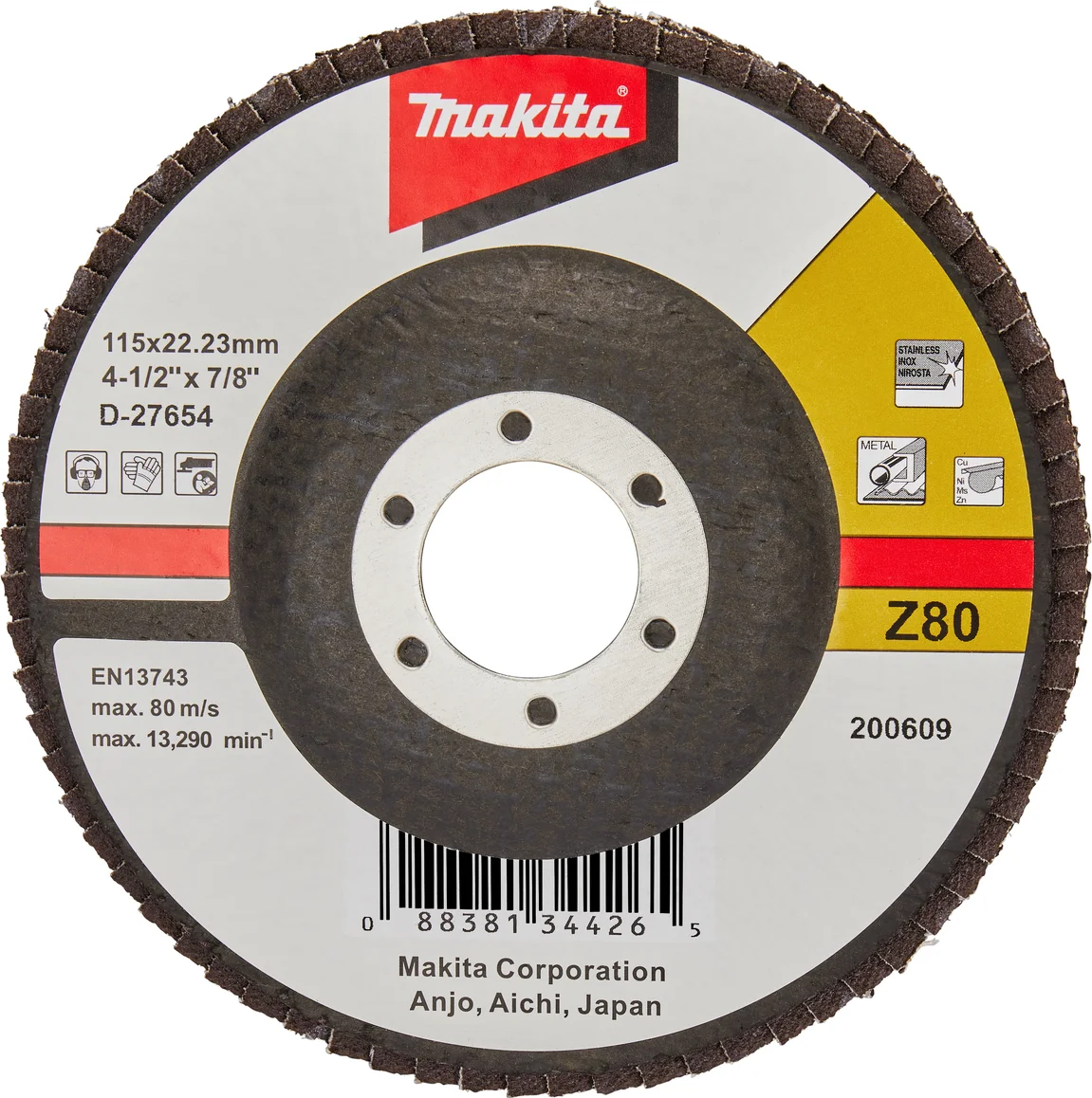 Makita D-27654 Lamellenschuurschijf Z80 | 115mm