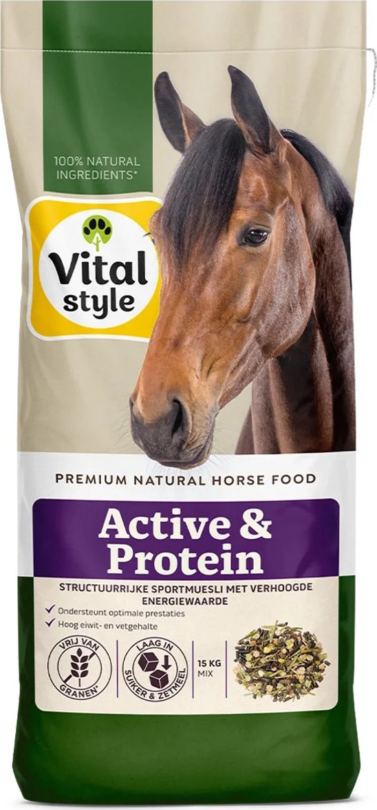 Vitalstyle Paardenmuesli Active & Protein 15 kg