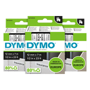 DYMO D1 12mm x 7m Zwart Wit Labels 3-pack