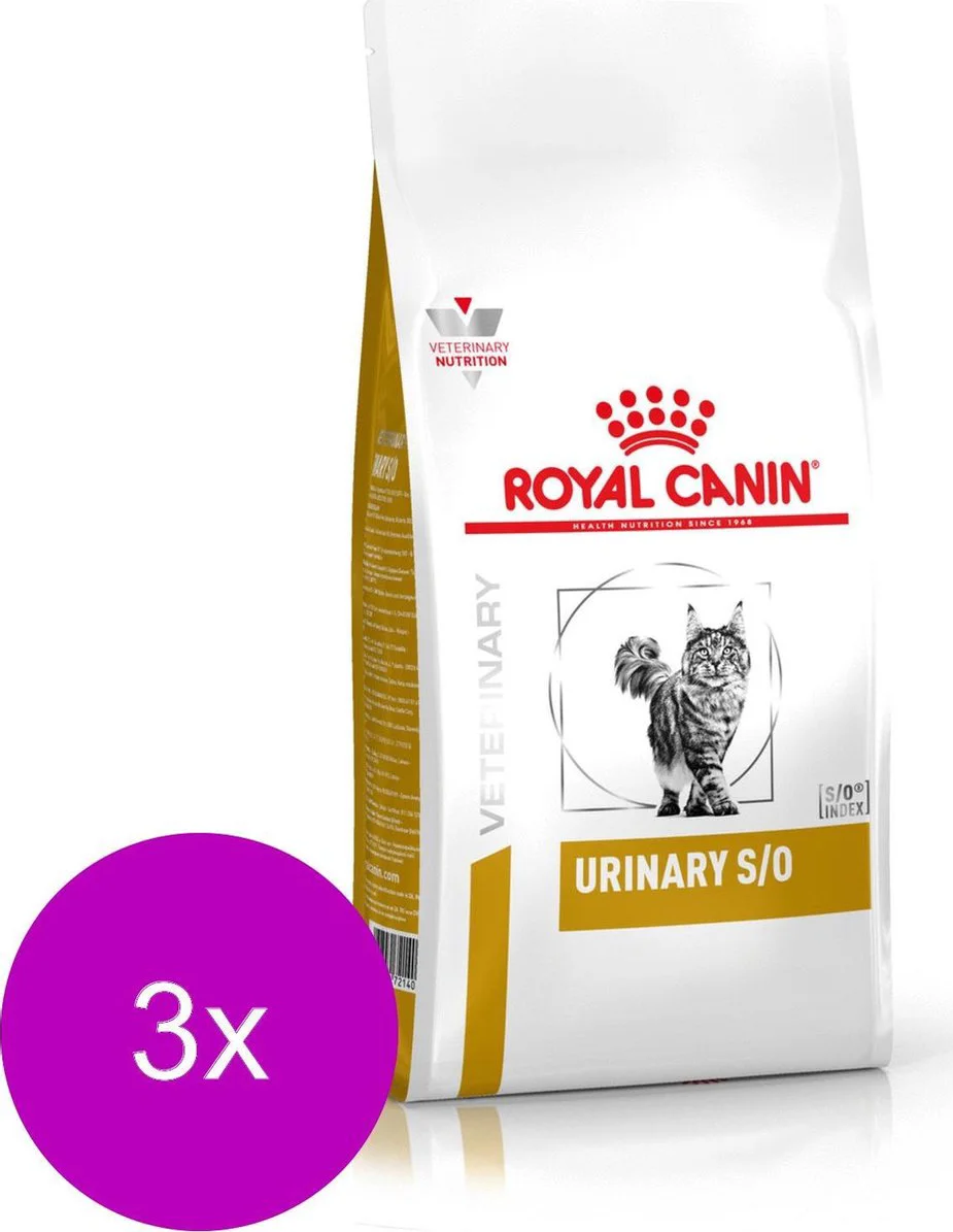 3x Royal Canin Kattenvoer Droog Urinary S/O 3,5 kg
