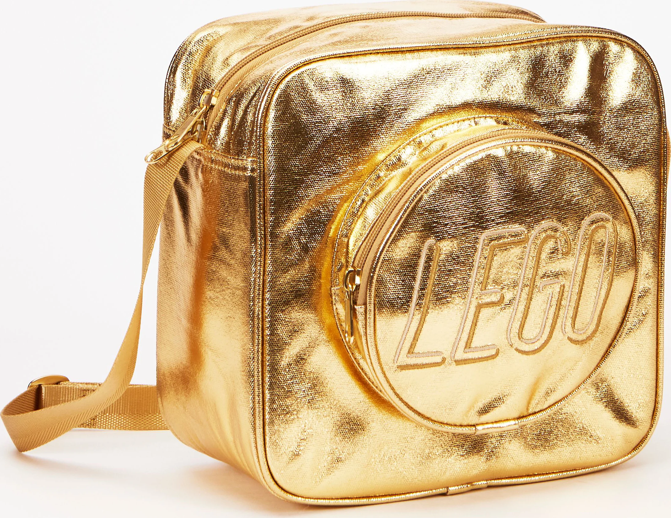 LEGO Crossbodytas in de vorm van een kleine steen - goud