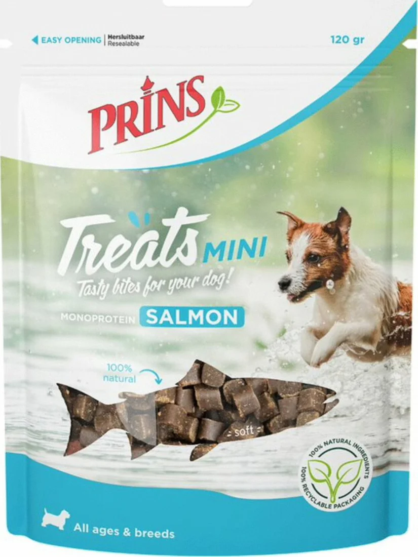 Prins Treats Mini Hondensnacks Zalm 120 gr