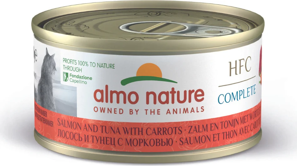 Almo Nature HFC Complete Kattenvoer Nat Zalm & Tonijn & Wortel 70 gr