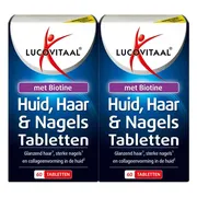 2x Lucovitaal Huid Haar Nagels met Biotine 60 tabletten