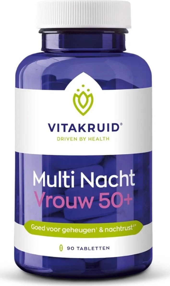 Vitakruid Multi Nacht Vrouw 50+ 100% Vegan 90TB