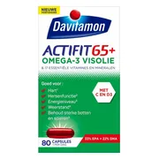 4x Davitamon Actifit 65+ Omega-3 Visolie 80 capsules