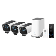 EufyCam S3 Pro 3-Pack + Video Doorbell E340 + Chime