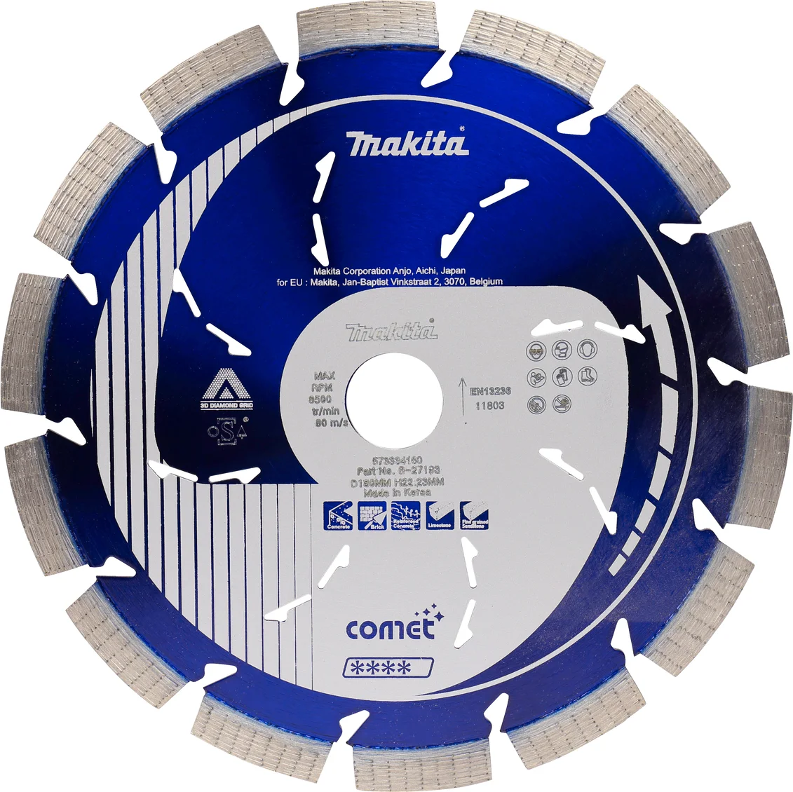 Makita B-27193 Diamantschijf | 180 x 22,23 x 2,2 mm