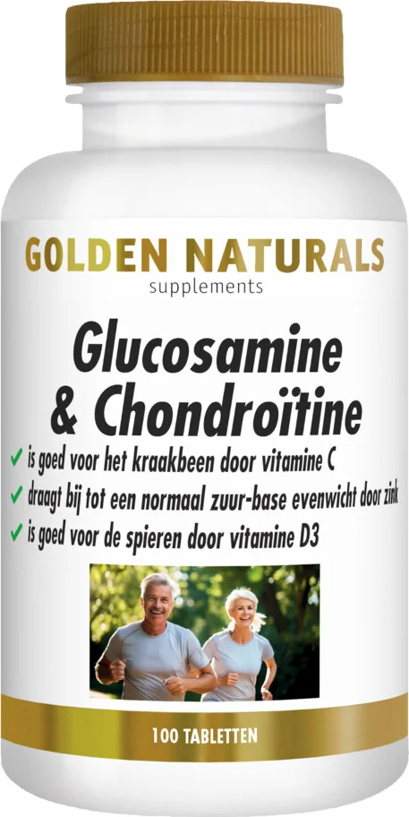 2x Golden Naturals Glucosamine & Chondroïtine 100 tabletten