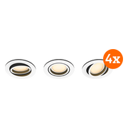 Philips Hue Milliskin inbouwspot White Ambiance - rond - Wit - 12-pack