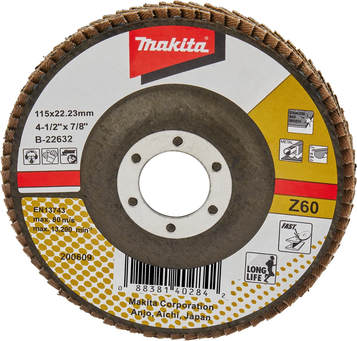 Makita B-22632 Lamellenschuurschijf Z60 | 115mm
