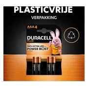 10x Duracell Alkaline Batterijen Mainline Bst AAA 4 stuks