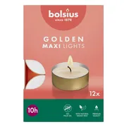 Bolsius Theelichten Maxi 10 branduren 12 stuks