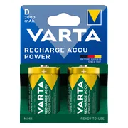 30x Varta Recharge Accu Power Oplaadbare Batterijen D 3000 mAh Blister 2 stuks