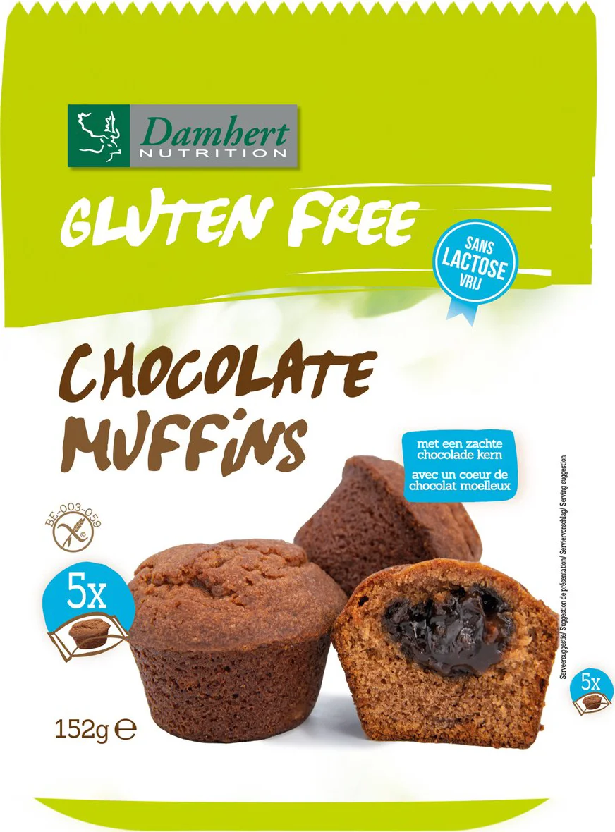 Damhert Glutenvrije Chocolade Muffins 153GR