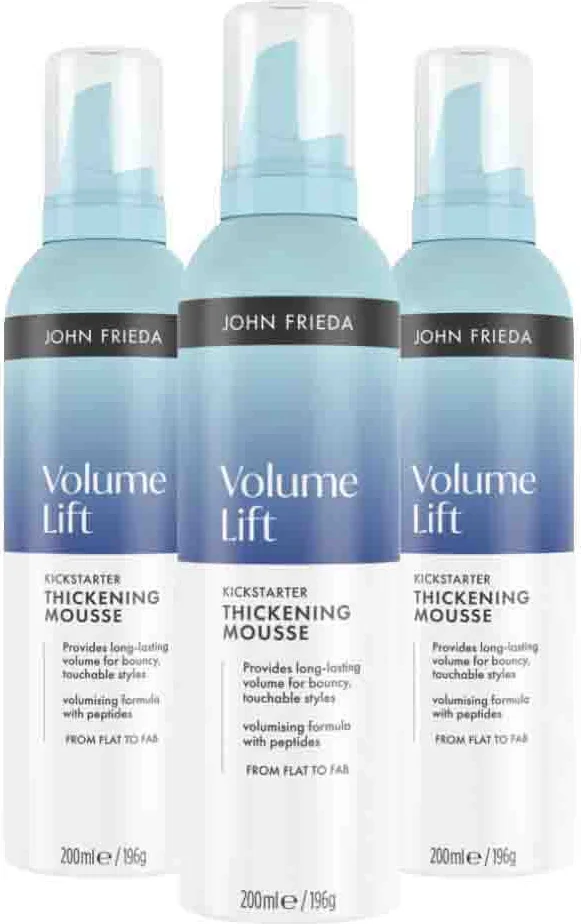 3x John Frieda Volume Lift Thickening Haarmousse 200 ml