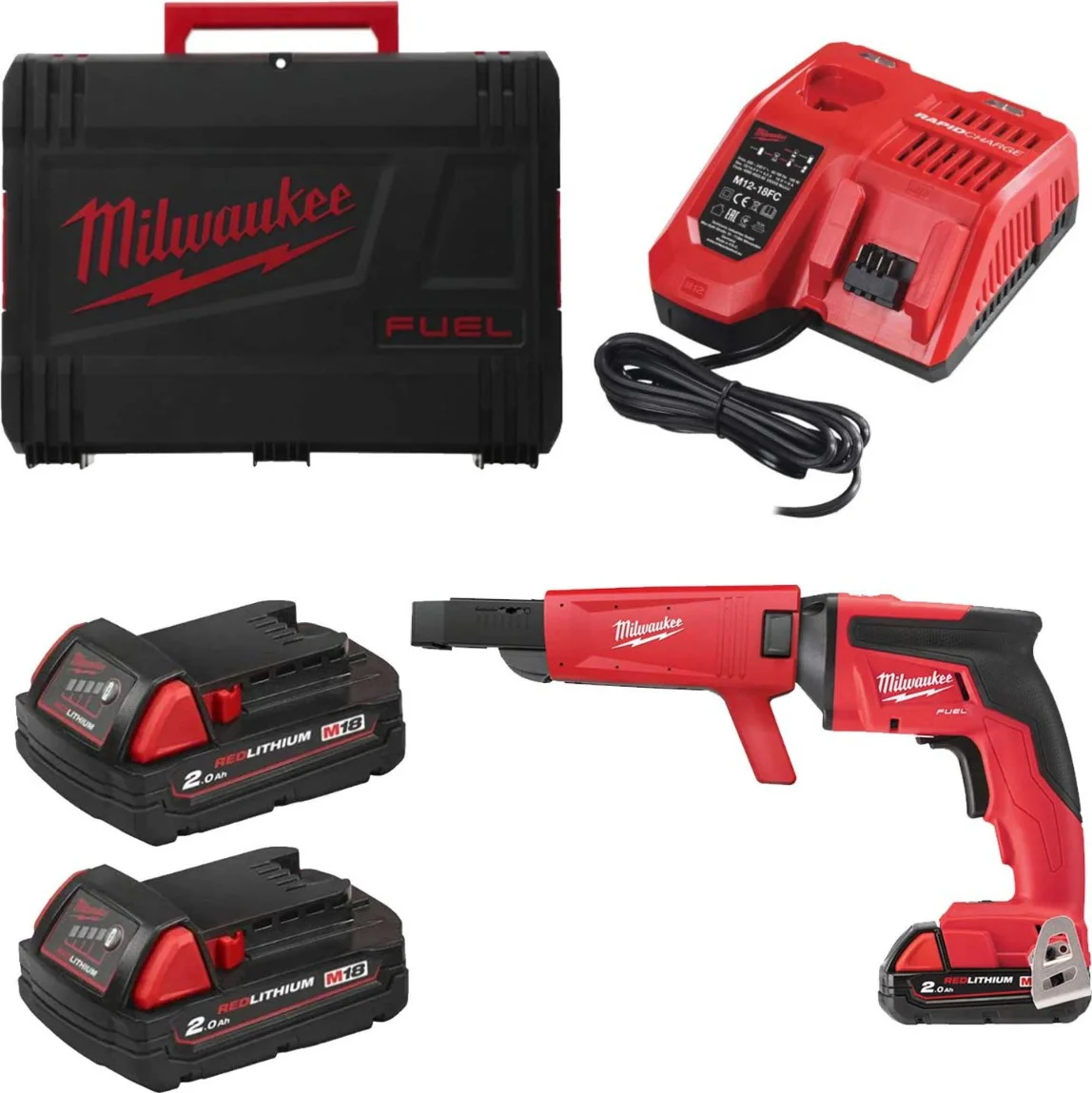 Milwaukee M18 FUEL™ FSGC-202X Accu bandschroefmachine 18V 2.0Ah in HD-Box - 4933459199