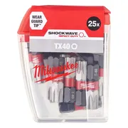 Milwaukee SHOCKWAVE™ IMPACT DUTY schroefbits TX40 x 25 mm VE=25 - 4932430889
