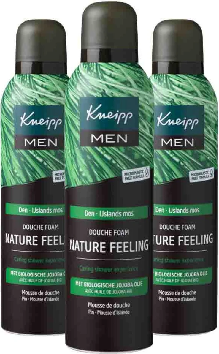 3x Kneipp Douche Foam Men Nature Feeling 200 ml