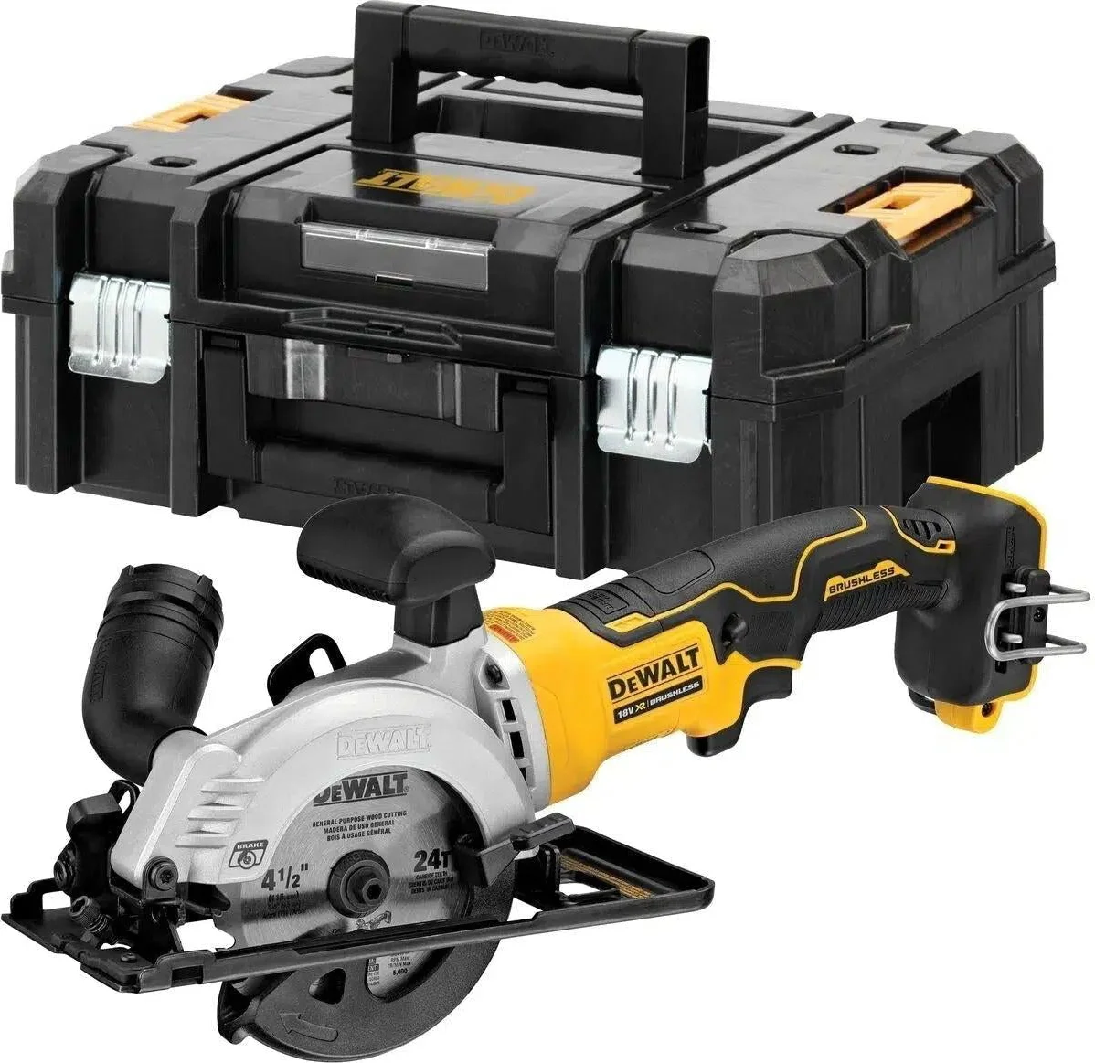 DeWALT DCS571NT Accu ultra compact cirkelzaag 115mm 18V XR Basic Body in TSTAK