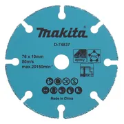 Makita D-74837 Doorslijpschijf HM/TCG 76 mm